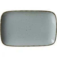 Ritzenhoff & Breker Servierplatte Casa blau Platte rechteck. 24x15,5cm, Porzellan, (1-tlg), Vintage Look mit Unikat Charakter