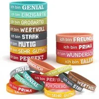 CLTYQ Armband glaubensband, 36 Stück Silikonarmbänder mit motivierenden Zitaten (24-tlg), bunte inspirierende Gummibänder, Unisex-Zubehör für Frauen, Männer