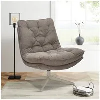 OTTO home Sessel LENII, Loungesessel im soften Webstoff, 360° Grad drehbar, Relax- und TV-Sessel