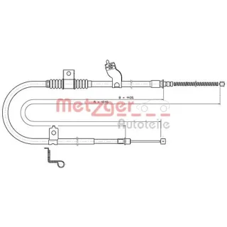 Metzger Handbremsseil Citroen Mitsubishi Peugeot 17.2290
