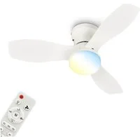Briloner Leuchten LED Deckenleuchte LUFITO, Ventilatorfunktion, dimmbar über Fernbedienung, LED fest integriert, warmweiß - kaltweiß, Schlafzimmer, Wohnzimmer, Esszimmer, Flur, Küche