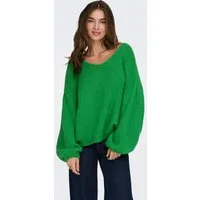 JDY V-Ausschnitt-Pullover JDYDINEA L/S REVERSIBLE PULLOV. KNT NOOS Kunstfaser, regular fit