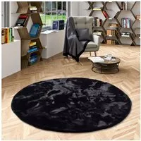 Pergamon Fellteppich Fellteppich Luxus Super Soft Plush Rund, Rund, Höhe: 25 mm