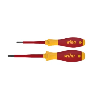 Wiha Schraubendreher Set SoftFinish electric PlusMinus/Pozidriv 2-teilges Set auf SB-Karte - 32282
