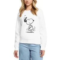 Spreadshirt Sweatshirt Peanuts Snoopy Happy Damen Premium Pullover (1-tlg)