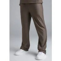 Siksilk Jogger Pants SikSilk Herren Braun Plisse Track Pants