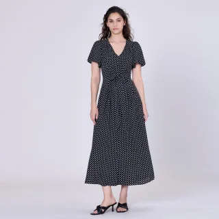 Ausgestelltes Hemdkleid mit Tupfen