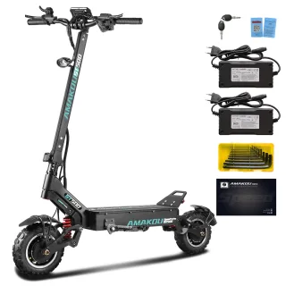 [EU Direct] AMAKOU ST500 Electric Scooter APP Bluetooth 72V 40AH Battery 72V 4500W*2 Dual Motors Recommended Top Speed 2