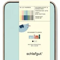 Schlafgut Spannbettlaken Casual Mini Spannbettlaken, Jersey, Gummizug: rundum, (1 Stück), für Kinder, MADE IN GREEN by OEKO-TEX®