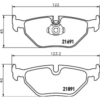 Hella Bremsbel?ge hinten BMW 5er E39 4,6