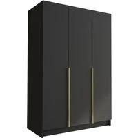 MIRJAN24 Kleiderschrank Calia I (mit drei Drehtüren) Kleiderstange, Metallgriffe