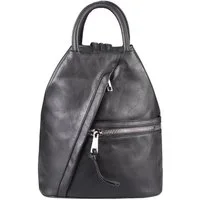ITALYSHOP24 Rucksack Damen City- TagesRucksack Daypack Backpack Tasche Schultertasche Sport, Handtasche tragbar, Leder Optik viele Farben/Variationen, Schule Reise