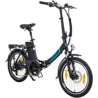 smartEC E-Bike Klapprad E-Klapprad Camp-20D E-Bike 20 Zoll Schwarz, 7 Gang Shimano Tourney Schaltwerk, Kettenschaltung, Hinterrad-Nabenmotor, 562.00 Wh, (1 Paket, 6 tlg., Akku mit Ladegerät, Akku mit Schlüssel, mit Werkzeug), Damen/Herren Unterstützu