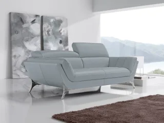 Egoitaliano 2,5-Sitzer "Sueli, extravagantes Design und erstklassiger Sitzkomfort," Bezug Leder, inklusive Kopfteilverstellung