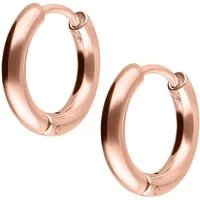 Wildcat Paar Ohrhänger Little Hoops - Roségold, 10,0 mm, Chirurgenstahl 316L - wasserfest, langlebig, hautverträglich