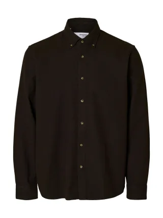 SELECTED MEN - SLHREGNOAH MIX BDWN LS SHIRT CAMP - Gr. - L