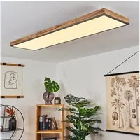 hofstein Deckenleuchte »Vacil« Deckenlampe aus Metall und MDF in Schwarz/Weiß/Holzoptik, 3000 Kelvin, 36 Watt, 2250 Lumen