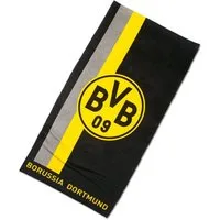 BVB Duschtuch BVB-Duschtuch mit Logo im Streifenmuster, Baumwolle (Packung, 1-St), Streifenmuster