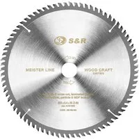 S&R Kreissägeblatt 254 x 30 x 2,4 mm, 80 T, Wood Craft Performance Line (Einzelsägeblatt, inkl Reduzierringen auf 25,4 mm), schnelles und sauberes Sägen von Holz jeglicher Art, in Profiqualität