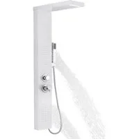FIVMEN Duschsystem Duschpaneel Edelstahl Gebürstet Duscharmatur Duschset mit Regendusche, 5 Duschmodi Massagedusche, Wasserfalldusche, Handbrause Duschset