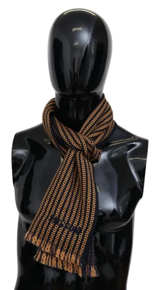 MISSONI ORANGE 100% Laine à motifs de laine Unisexe Wrap Scraf's Scarf