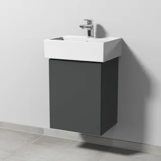 Sanipa 3way Waschtischunterbau zu Duravit Vero Air Waschtisch mit 1 Tür, Anthrazit-Matt SM42922