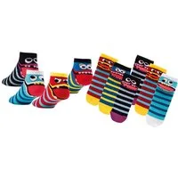 TippTexx 24 Sneakersocken 6 Paar Kinder Sneakersocken Baumwolle viele Motive Mädchen & Jungen (6 Paar) handgekettelte, weiche Naht