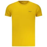 Pepe Jeans T-Shirt Herren Slim Fit Gelbes T-Shirt mit Print aus