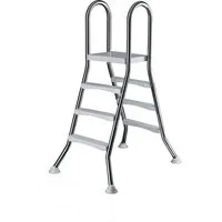 Waterman Poolleiter Poolleiter Edelstahl für Hochbecken mit 90 cm höhe (Komplett-Set, 1-St)