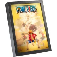 Grupo Erik LED Dekolicht Netflix One Piece Kapitän Monkey D. Luffy Rahmenlampe, LED fest integriert, warm, neutral, kalt