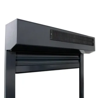 Solar-Rolladen mit Solarmotor, Vorbaurollladen Modell Eckig, Kasten aus Aluminium, Weiß, 800 x 800 mm, individuell konfigurieren