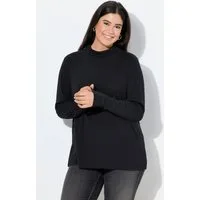 Ulla Popken T-Shirt Shirt Rippjersey Rollkragen Langarm