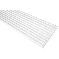 Hexim Stuckleiste CR801, 2 Meter / 1 Leiste, Stuckleisten Wand flach modern, PU Hartschaum weiß - 2m Wandleisten glatt Dekorleisten zum kleben Deckenstuck Deko (2 Meter)