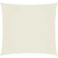 vidaXL Sonnensegel Sonnensegel Oxford-Gewebe Quadratisch 4x4 m Creme, (1-tlg)