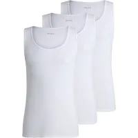 BOSS Tanktop 3P RibClassic BOSS ONE Ton in Ton Stickerei auf der Brust