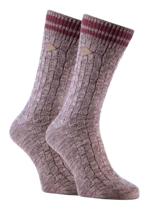 2 Pack Herren dicke Baumwolle klobig gestrickt formale Boot Socken