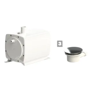 SFA SaniFloor Schmutzwasserhebeanlage 0051P für extraflache Duschtasse, Gesamthöhe 57 mm, weiß