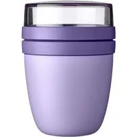 Mepal Lunchbox Lunchpot Ellipse 500 ml + 200 ml für Joghurt & Müsli, Polypropylen (PP), PCTG, Gefrierschrank, Mikrowelle & Spülmaschine geeignet, Vivid Lilac