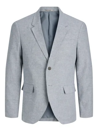 JACK&JONES - JPRMARTIN SUMMER BLZ LINEN BLEND NO06 SN Faded Denim - Gr. - 52