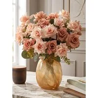 Kunstblumenstrauß Kunstblumen Set künstlicher Strauß, Fanci Home, – realistische Blumen Deko Wohnzimmer Schlafzimmer