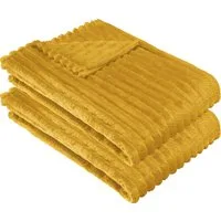 Wohndecke Wohndecke "Aosta" 2er-Pack, Erwin Müller, Fleece in Cordoptik Uni