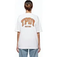 trueprodigy Oversize-Shirt Arin F Logoprint Rundhals dicker Stoff