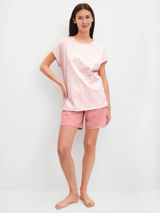 CALIDA - DAMEN Pyjama kurz peach cream - Gr. - M