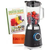 Nutrilovers Standmixer *Testsieger* Standmixer mit Glas-Behälter, 1300W, Smoothies, Ice Crush, 1300 W