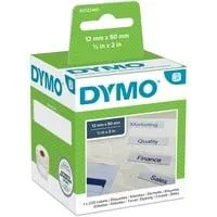 LabelWriter ORIGINAL Hängeablageetiketten 12x50mm, 1 Rolle mit 220 Etiketten weiß, permanent klebend, S0722460