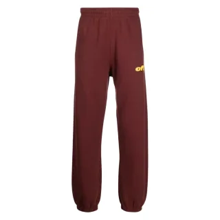Off White - "Thunder Stable" Jogginghosen für Herren/Damen Unisex (Burgunderrot)