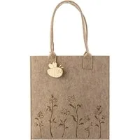 NOOR LIVING Shopper Filztasche Shopper 32124 Blumenwiese (1-tlg), Bienenanhänger
