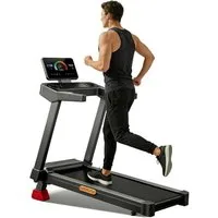 UMAY Laufband für Zuhause (1-14km/h, 10%-15% Steigung,107 * 40cm Lauffläche, Belastung 180kg, Hause Stumm Treadmills Mini Kleines Walking Pad Laufbänder), 3.5 PS Laufband Elektrisches LED Groß Touchscreen