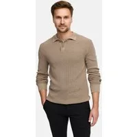 Jeff Strickpullover Herren JFTristan polo Pullover Herrenpullover mit Polokragen und Knopfleiste