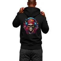 Banco Hoodie Herren Kapuzenpullover Pullover Pulli Langarmshirt "Skull Totenkopf" Kapuzenpullover mit 2 Eingriffstaschen